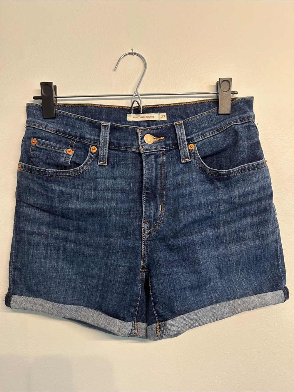 Levi’s Mid-length Cuffed Jean Shorts
